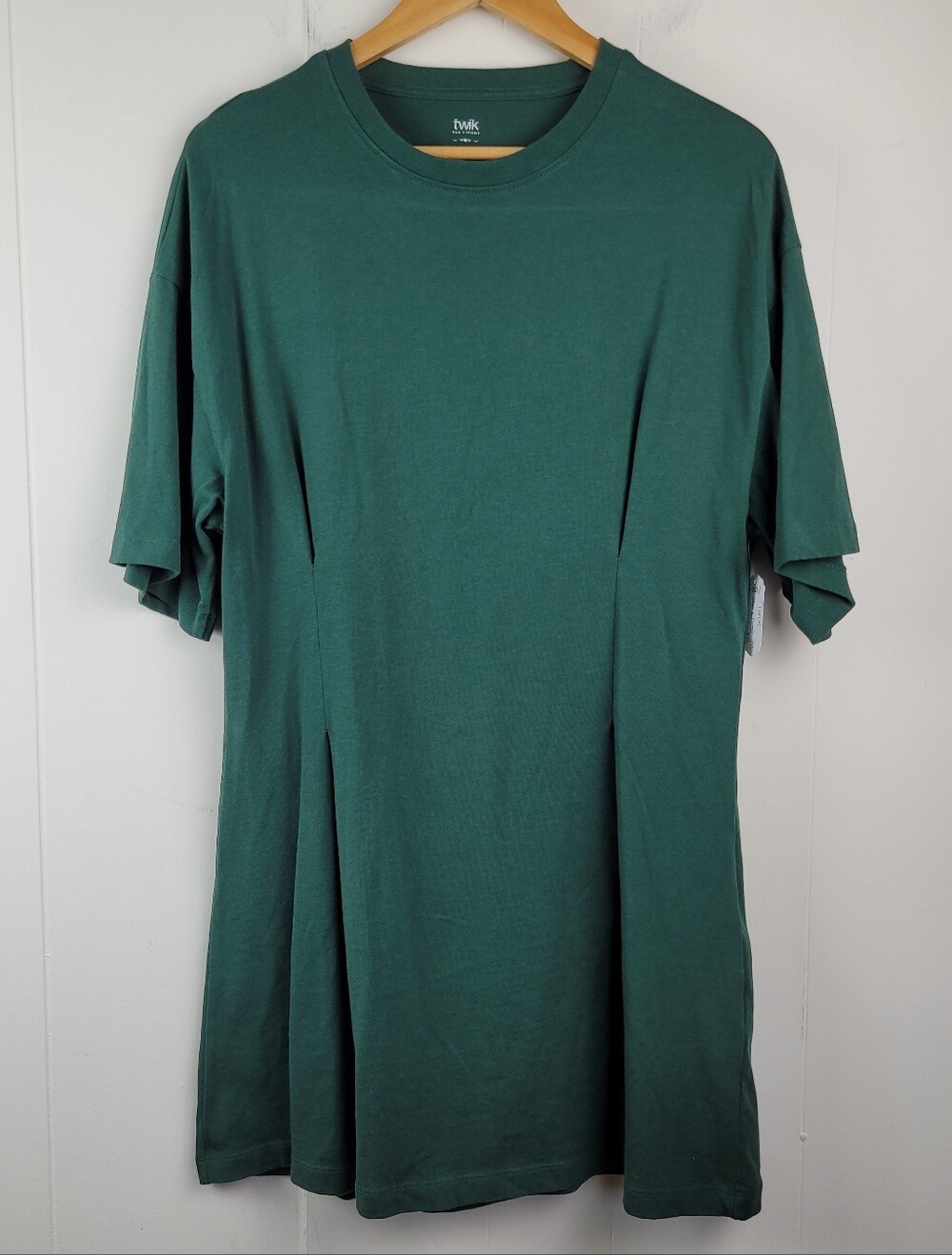 Twik by Simons Medium Green Organic Cotton T-Shirt Dress
